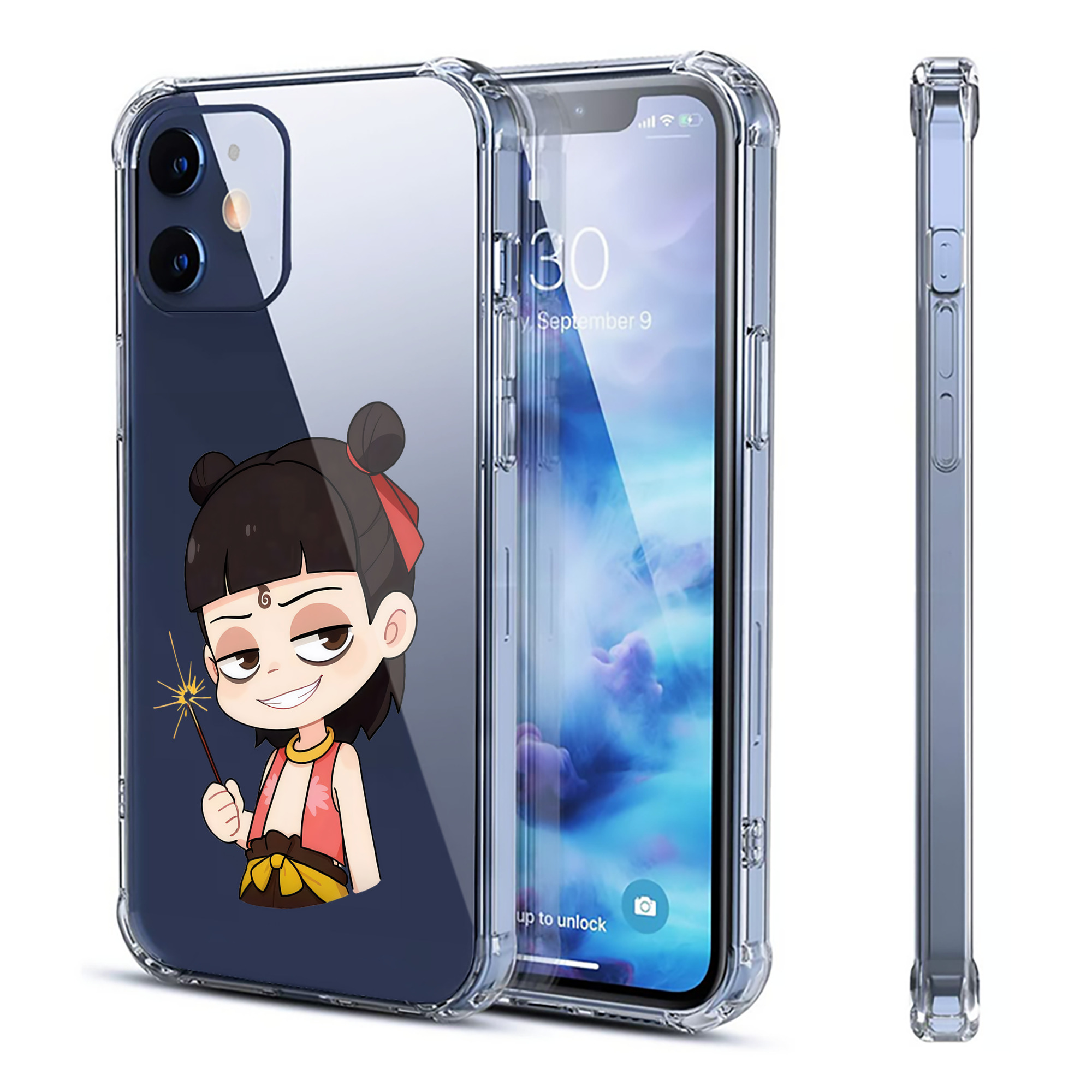 （画像用） Ne Zha 2 ナタ 魔童の大暴れ 【iPhone 12シリーズ対応】透明スマホケース（クリアソフトケース）